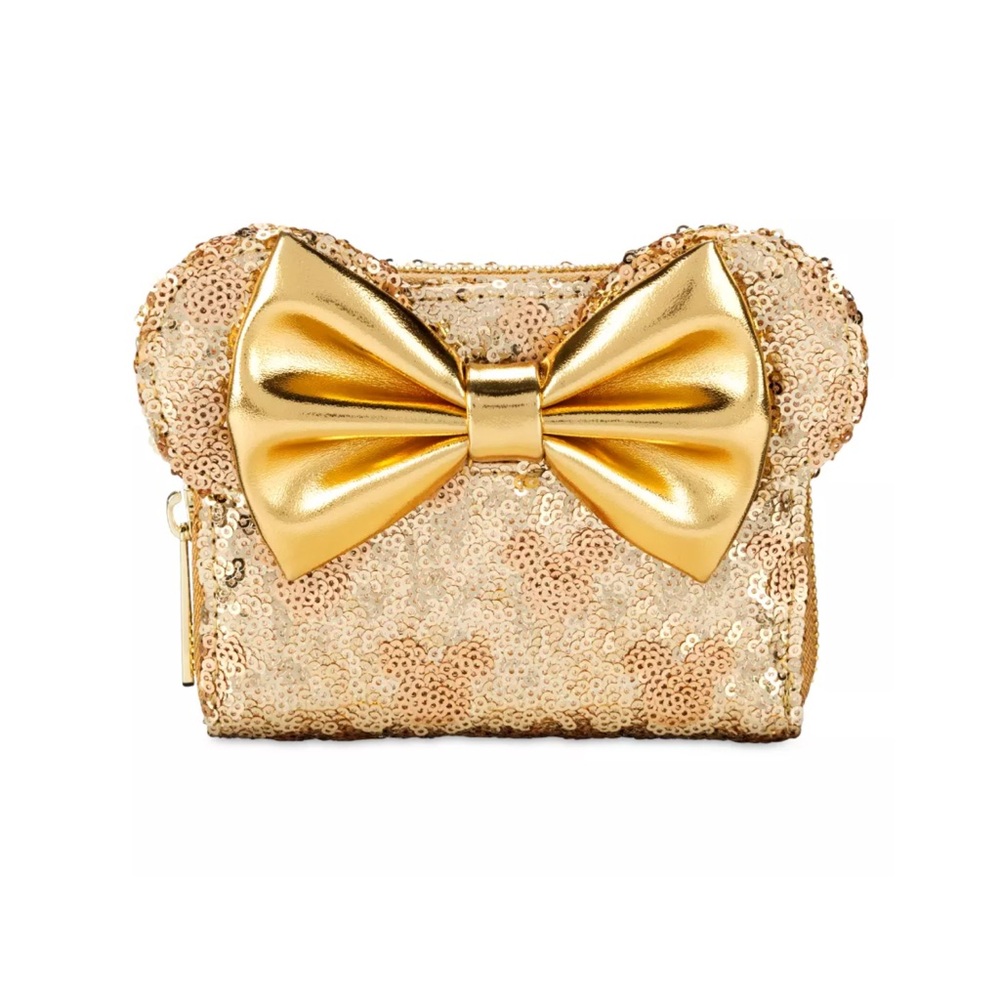 Disney Minnie Mouse Gold Sequin Loungefly Wallet